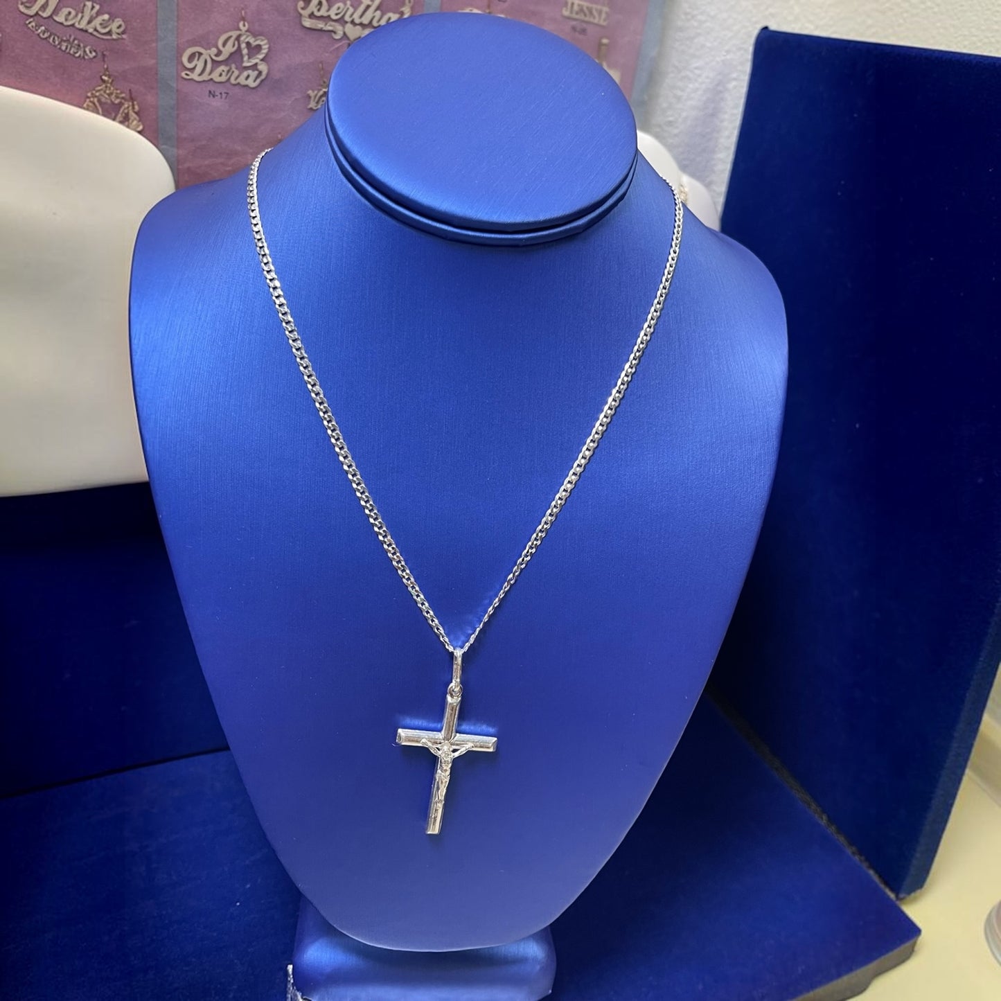 925 Sterling Silver Religious Necklace Collection – 20" Cuban Chain Included