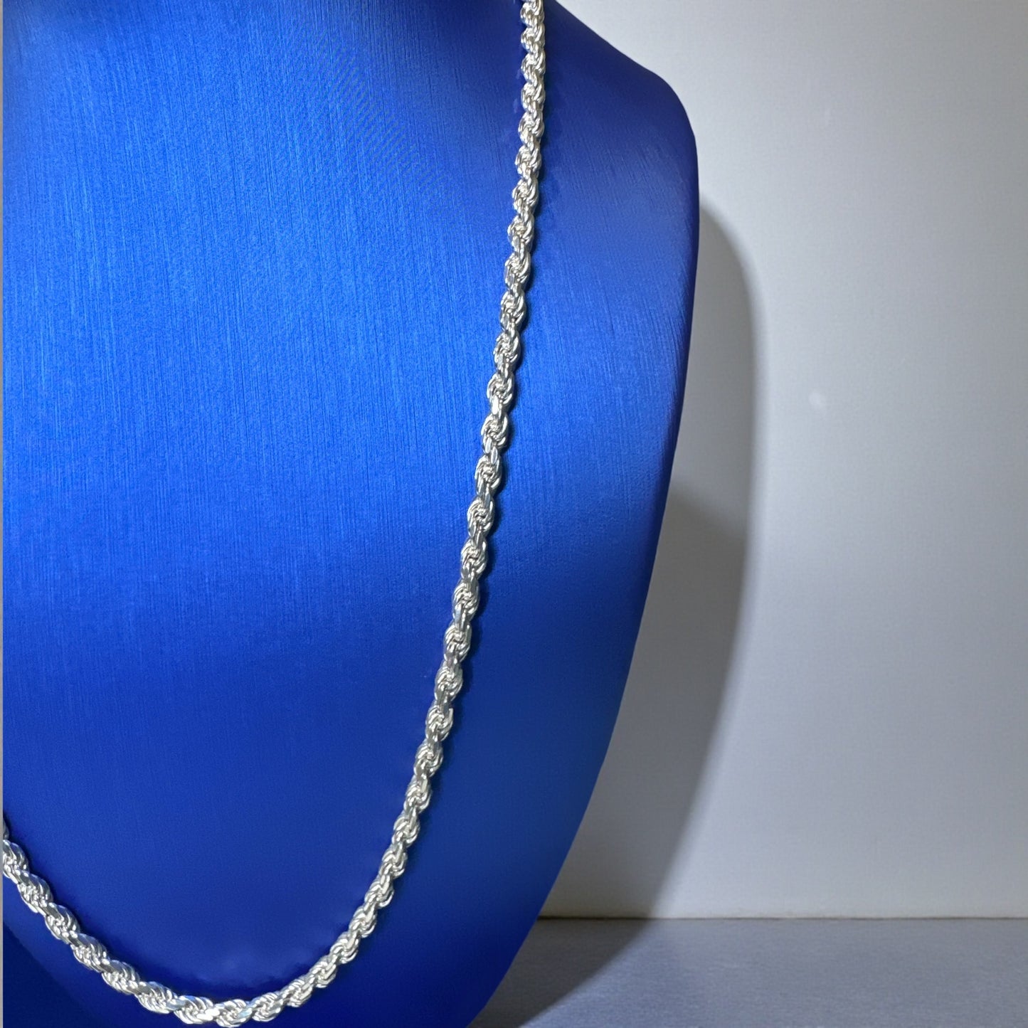 925 Sterling Silver Rope Chain – 3mm 22”, 24”, 26”