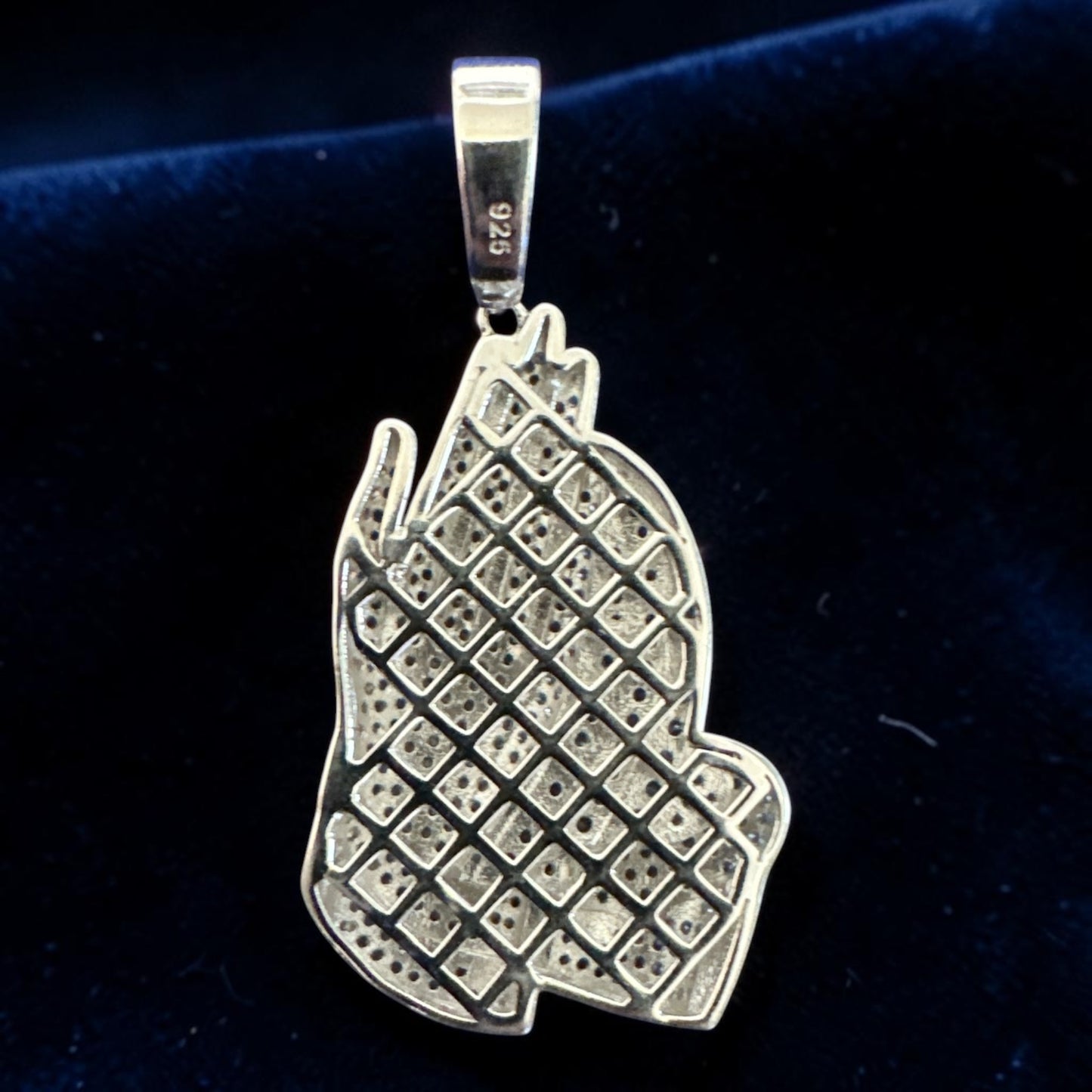 925 Sterling Silver 3D Mano de Fátima Pendant 4.5cm (With & Without Cross)
