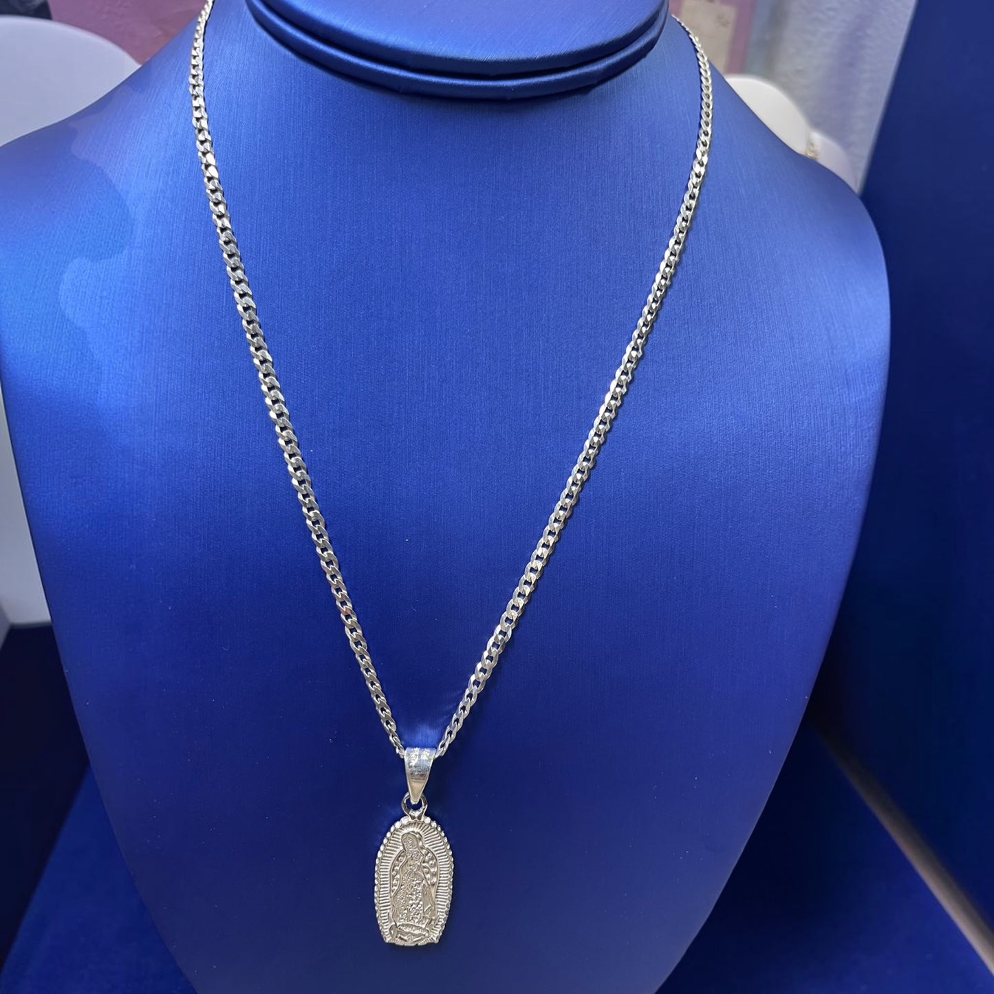 925 Sterling Silver Religious Necklace Collection – 20" Cuban Chain Included