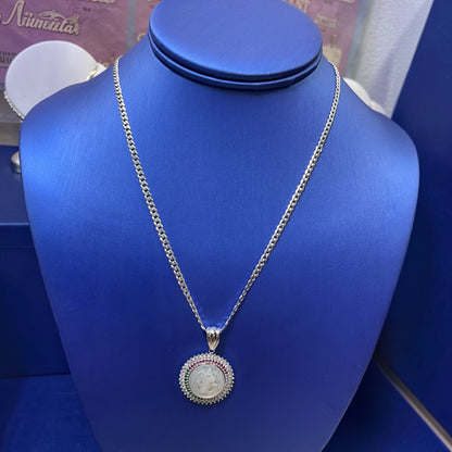 925 Sterling Silver Religious Necklace Collection – 20" Cuban Chain Included