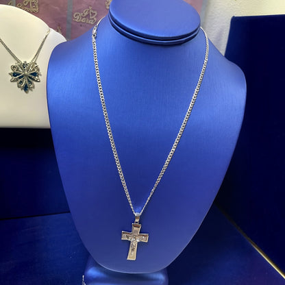 925 Sterling Silver Religious Necklace Collection – 20" Cuban Chain Included