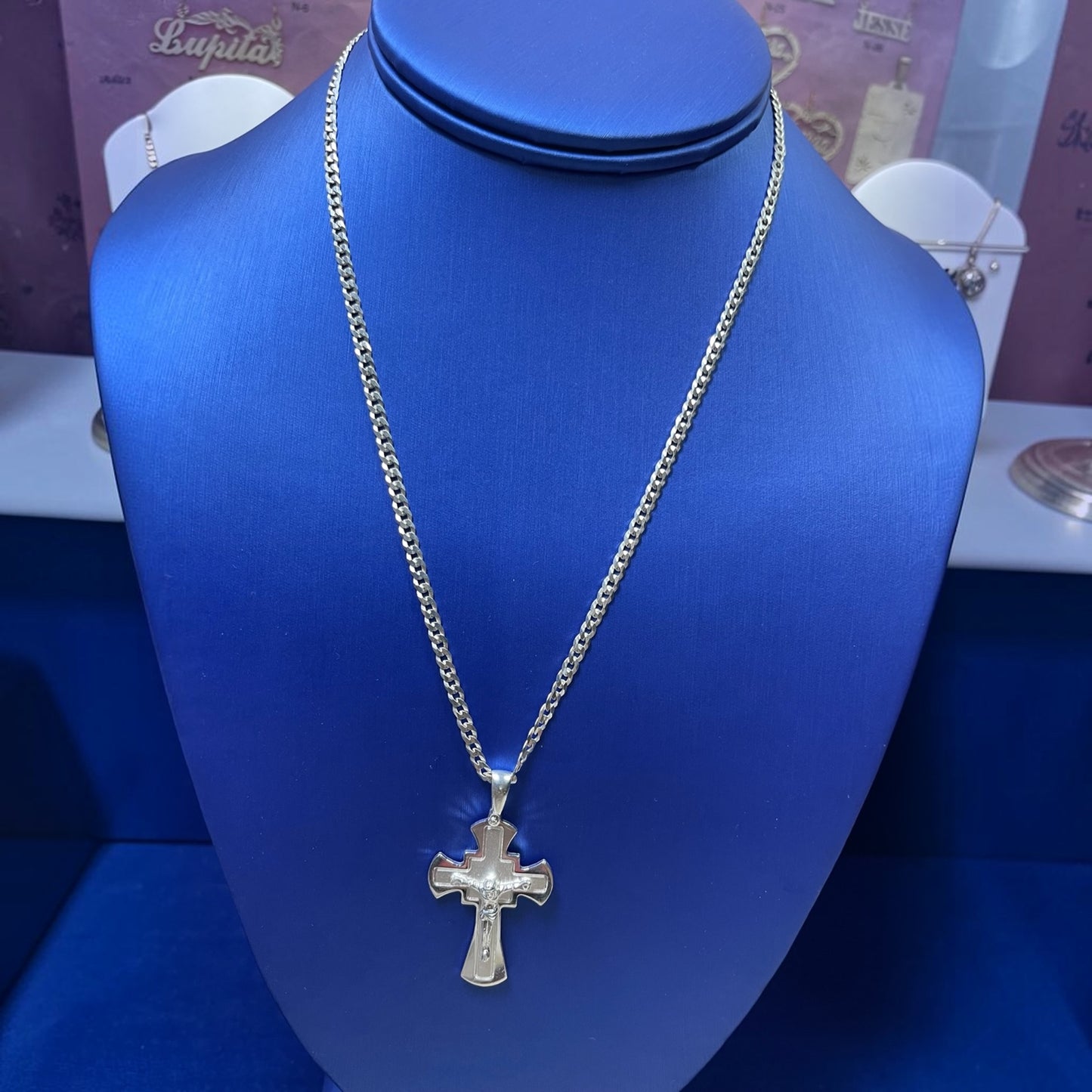925 Sterling Silver Religious Necklace Collection – 20" Cuban Chain Included