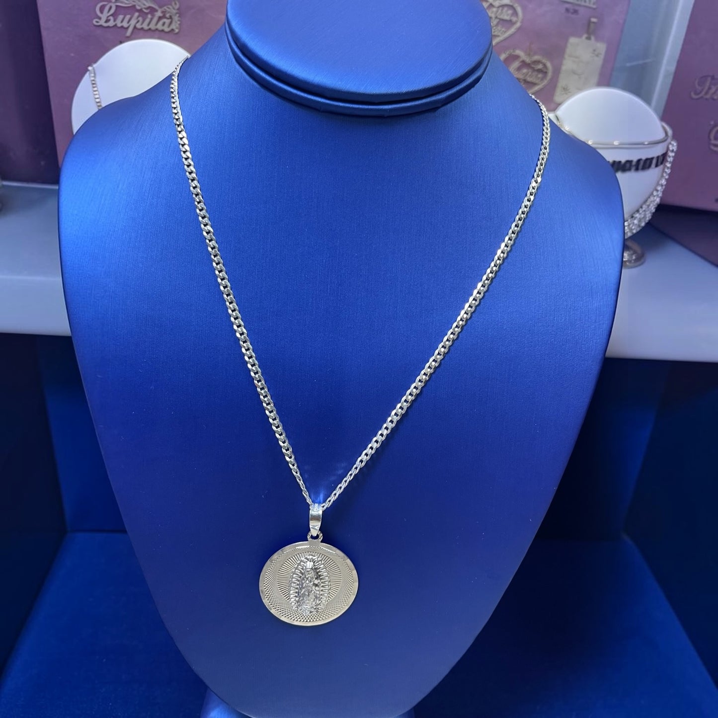 925 Sterling Silver Religious Necklace Collection – 20" Cuban Chain Included