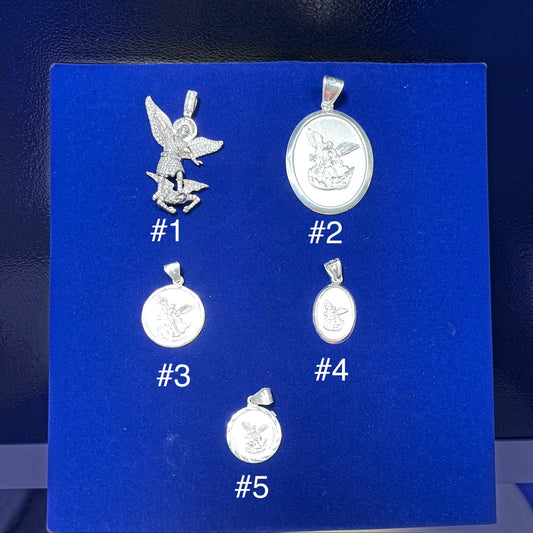 925 Sterling Silver San Miguel Arcángel Pendant