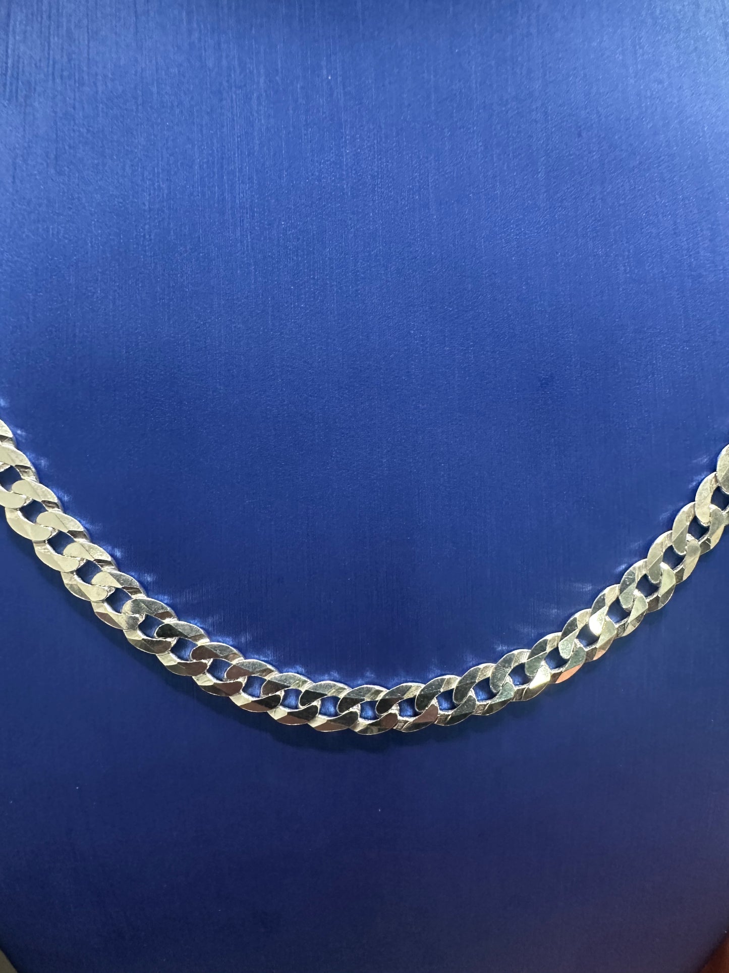 925 Sterling Silver Diamond Cut Cuban Necklace – 4mm