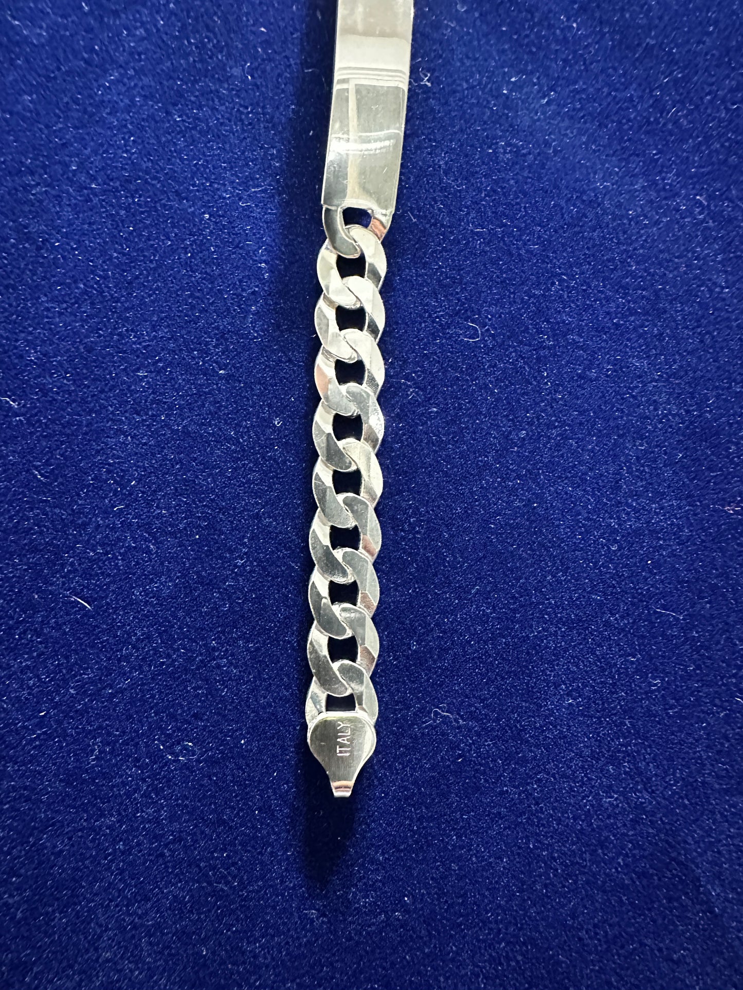 925 Sterling Silver Cuban & Figaro ID Bracelet – 7.5mm / 8mm