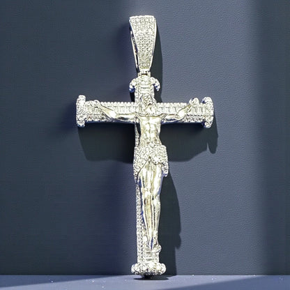 925 Sterling Silver Jesus Crucifix Pendant – 2.5"