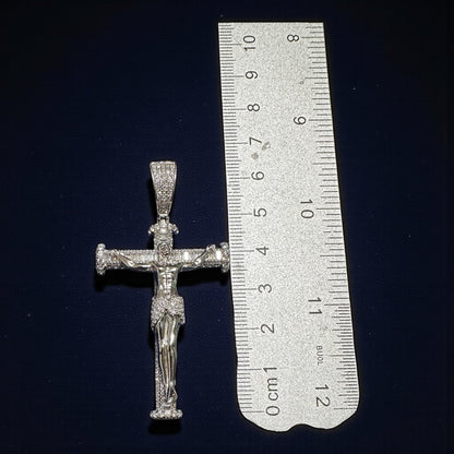 925 Sterling Silver Jesus Crucifix Pendant – 2.5"