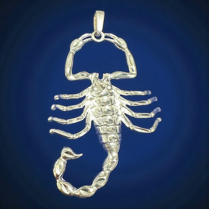 925 Sterling Silver Scorpion Pendant – 3”