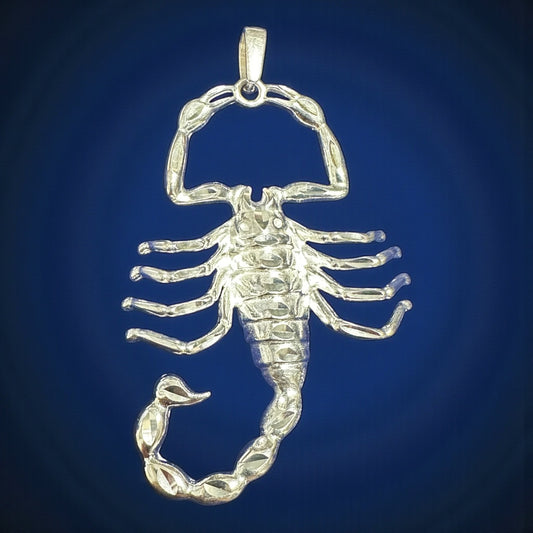 925 Sterling Silver Scorpion Pendant – 3”