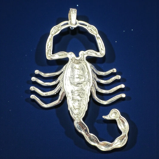 925 Sterling Silver Scorpion Pendant – 3”