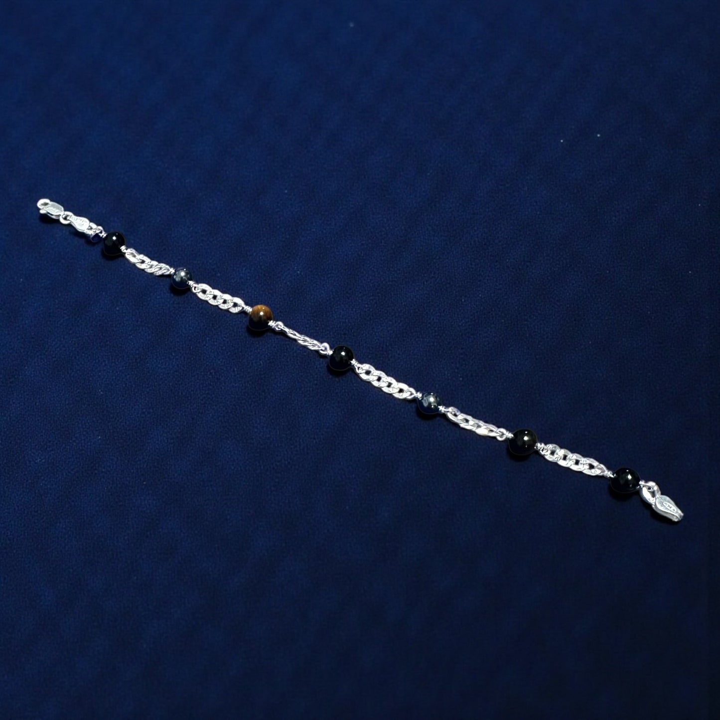 Handmade 925 Sterling Silver Triple Protection Bracelet – 6mm Beads (7" / 7.5" / 8")