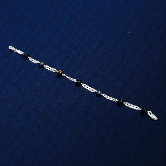 Handmade 925 Sterling Silver Triple Protection Bracelet – 6mm Beads (7" / 7.5" / 8")