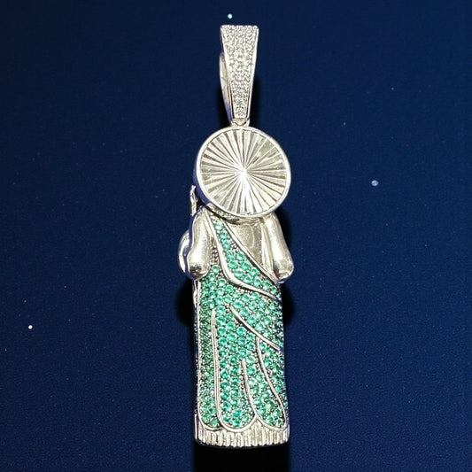 925 Sterling Silver 3D Saint Jude Pendant – 2.5"