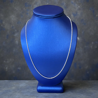 925 Sterling Silver Rope Chain – 2mm 20”, 22”, 24”