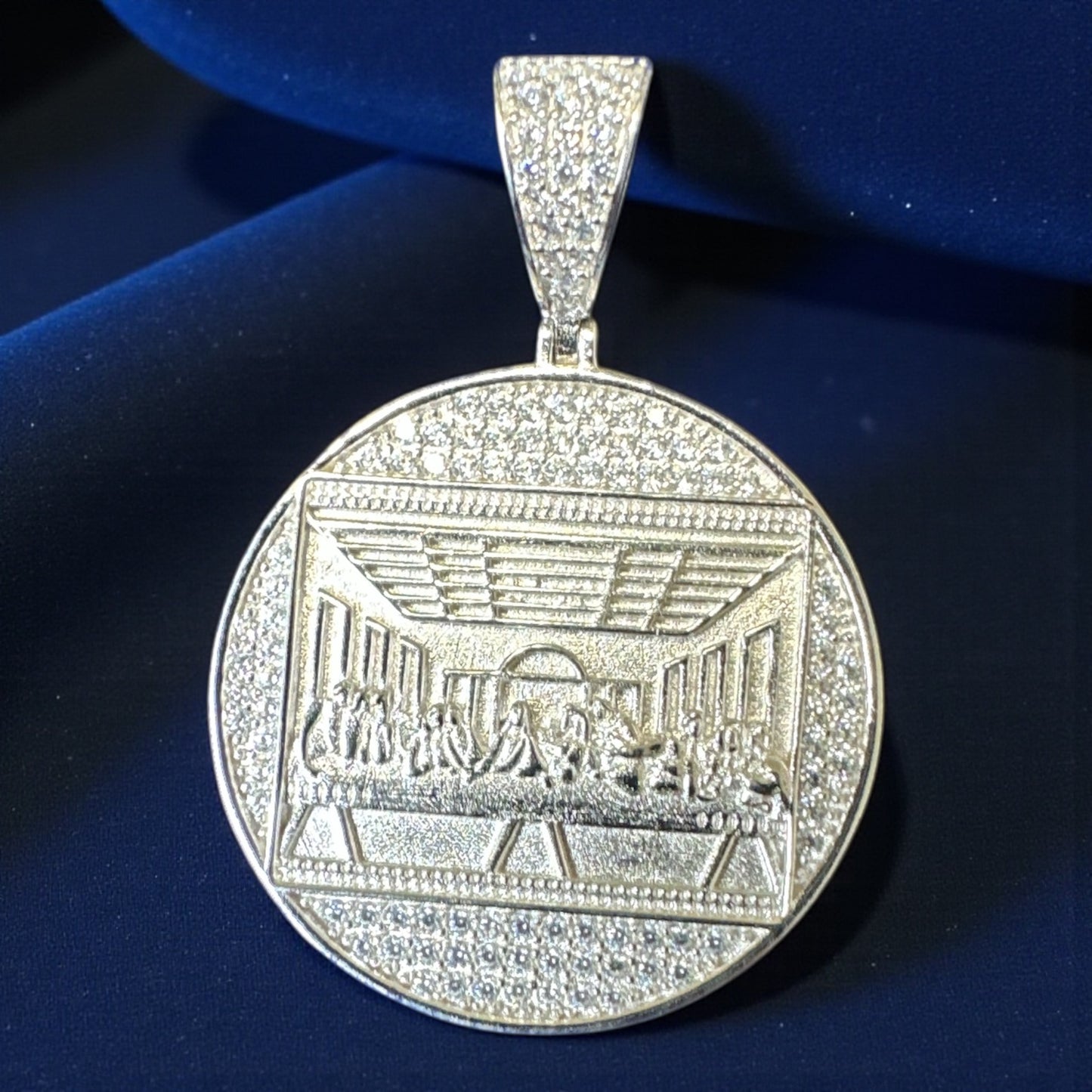 925 Sterling Silver Last Supper Pendant – 4 cm