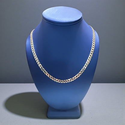 925 Sterling Silver Diamond Cut Cuban Necklace – 4mm