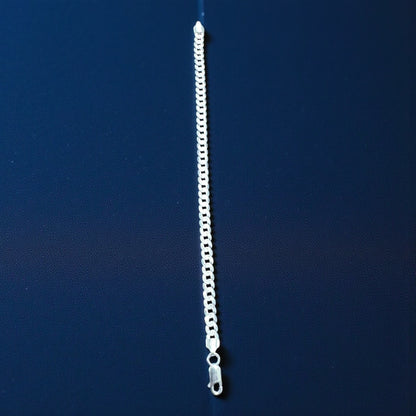 925 Sterling Silver Diamond Cut Cuban Bracelet – 6.5mm & 7.5mm