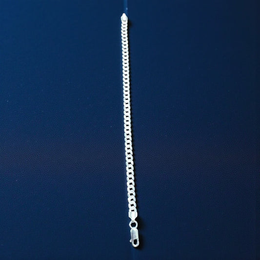 925 Sterling Silver Diamond Cut Cuban Bracelet – 6.5mm & 7.5mm