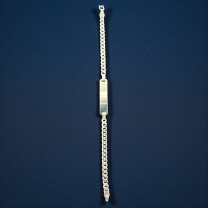 925 Sterling Silver Cuban ID Bracelet – 4mm