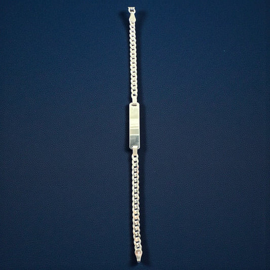 925 Sterling Silver Cuban ID Bracelet – 4mm