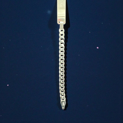 925 Sterling Silver Cuban ID Bracelet – 4mm