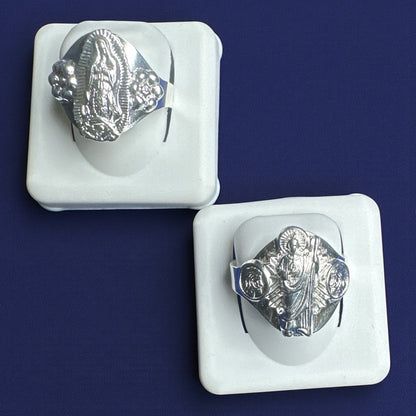 925 Sterling Silver Religious Rings – St. Jude & Virgen de Guadalupe