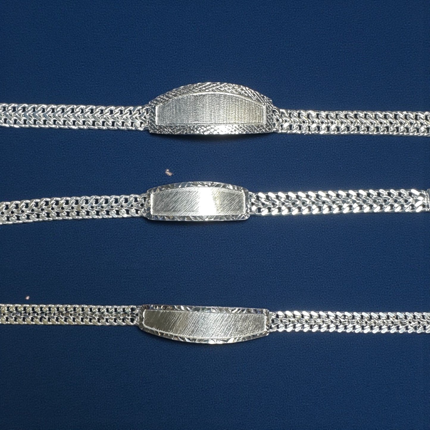 925 Sterling Silver 10mm & 7mm ID Bracelet – 7'', 8'', 9''