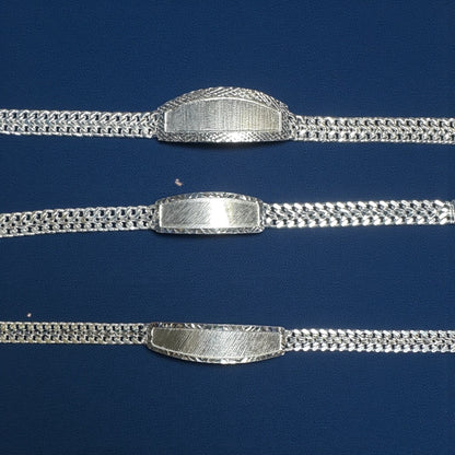 925 Sterling Silver 10mm & 7mm ID Bracelet – 7'', 8'', 9''