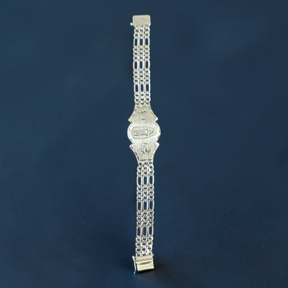 925 Sterling Silver Saint Jude & Virgen de Guadalupe Figaro ID Bracelets – Single Line / 3 Line