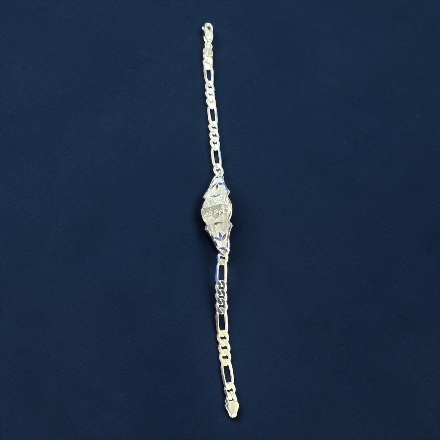 925 Sterling Silver Saint Jude & Virgen de Guadalupe Figaro ID Bracelets – Single Line / 3 Line